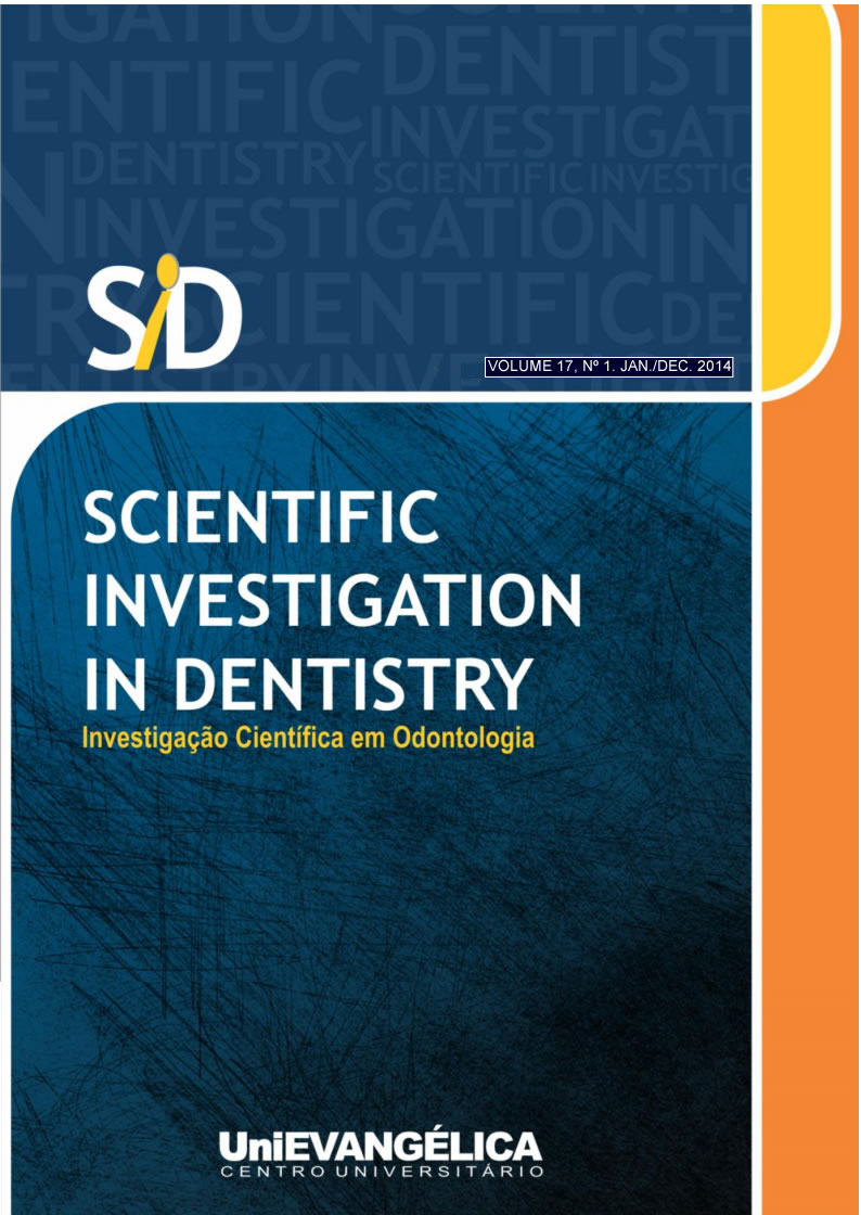 					View Vol. 17 No. 1 (2014): SCIENTIFIC INVESTIGATION IN DENTISTRY - JAN/DEC. 2014
				