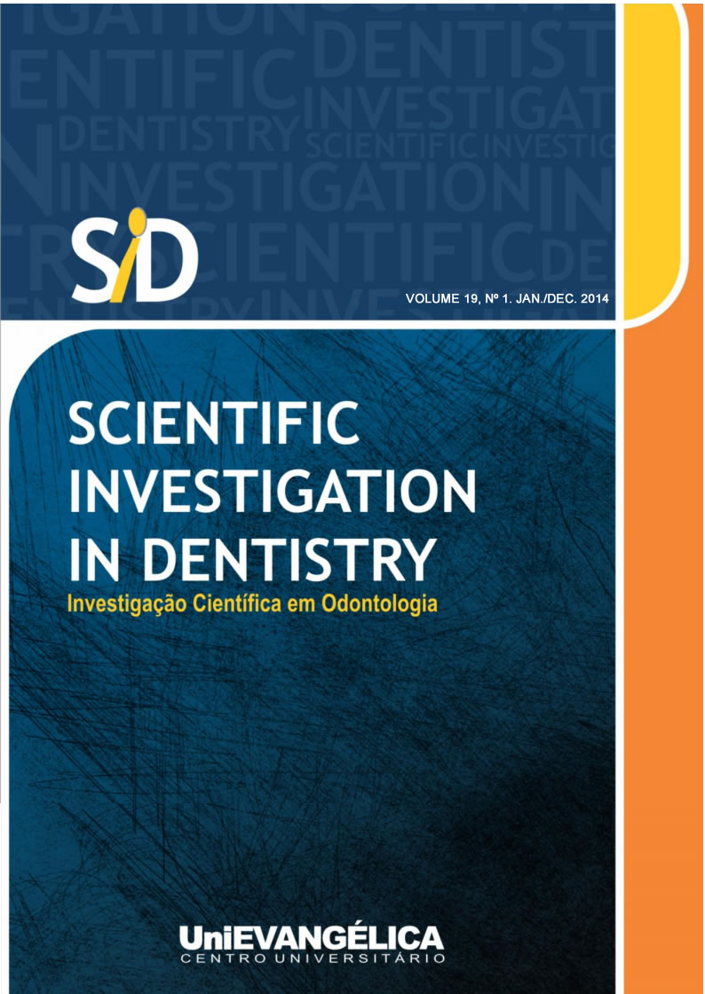 					View Vol. 19 No. 1 (2014): SCIENTIFIC INVESTIGATION IN DENTISTRY - JAN/DEC. 2014
				