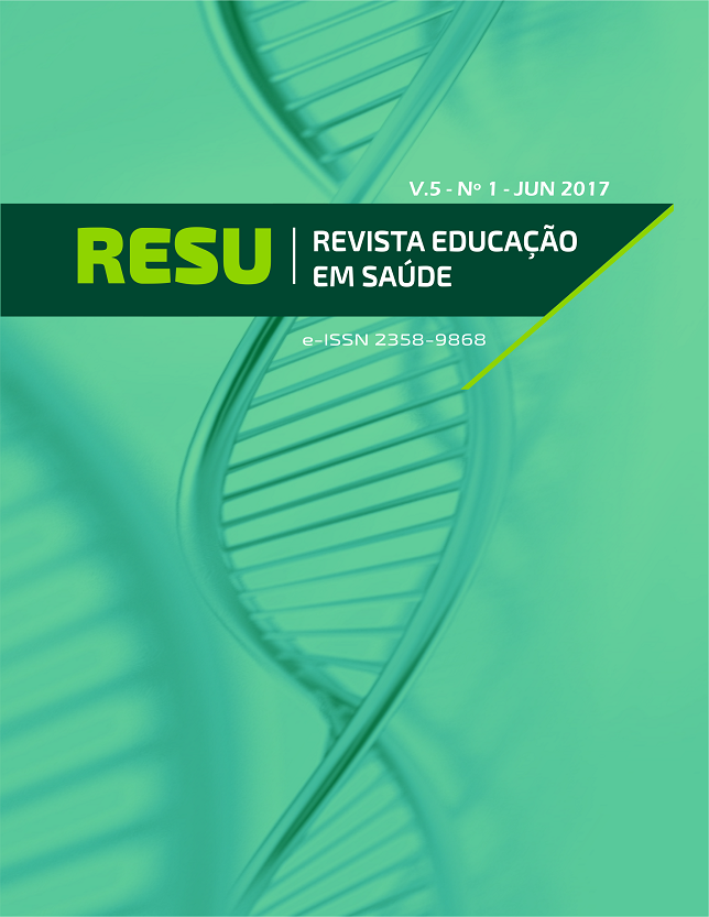 					Visualizar v. 5 n. 1 (2017): RESU - REVISTA EDUCAÇÃO EM SAÚDE
				